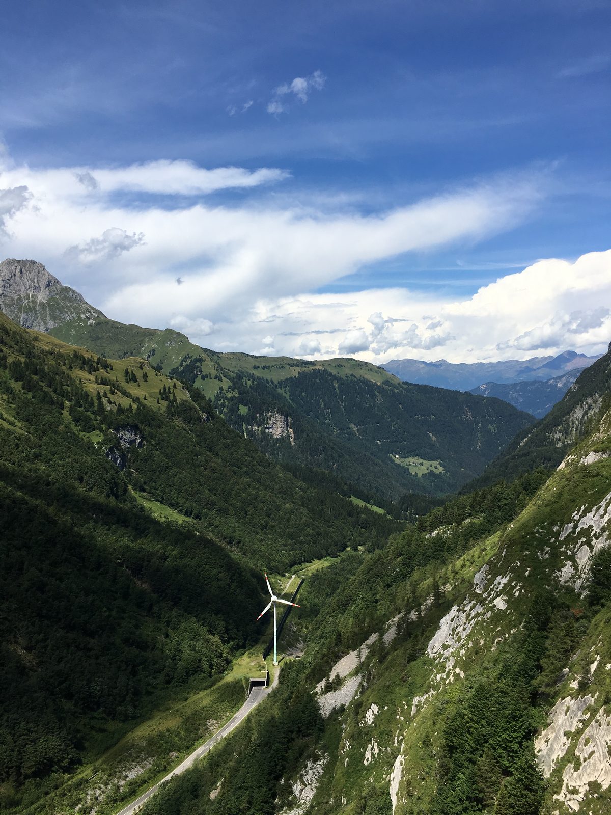 Mountain station at Nassfeld with summer Carnic Alps panorama